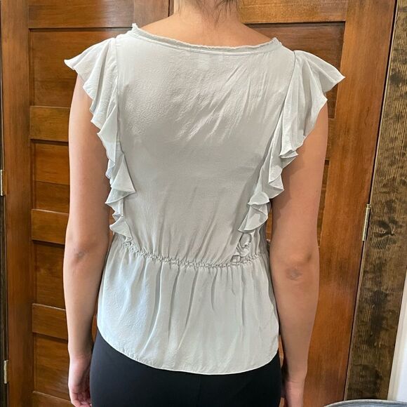 Banana Republic Sleeveless Side Ruffle Top Blouse - Picture 3 of 11